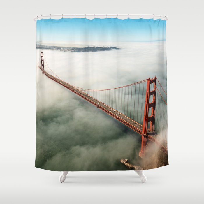 San Francisco Golden Gate Bridge Shower Curtain By Franckreporter San Francisco Golden Gate Bridge Shower Curtain