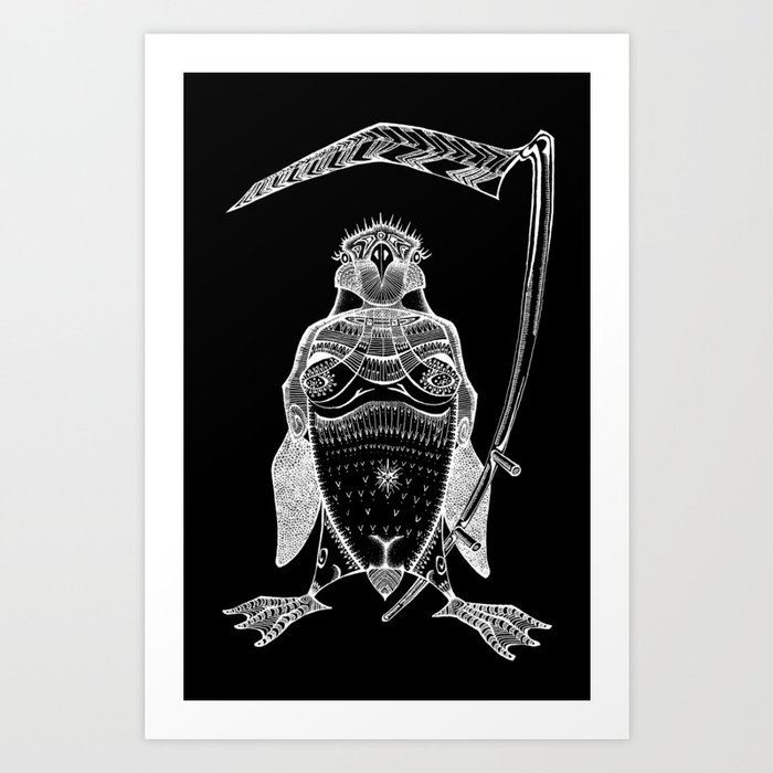 The Grim Penguin - inverted Art Print