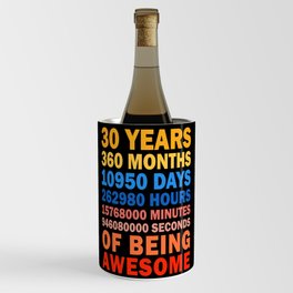 Burgos Graphic Designs 30 Years Birthday Design Wine Chiller