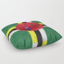 Dominica Oil Painting Drawing Floor Pillow
