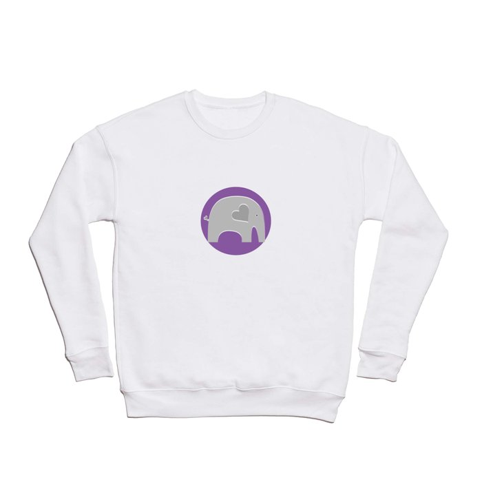 Purple Safari Elephant Crewneck Sweatshirt