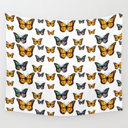 Monarch Butterfly Patterns Wall Tapestry
