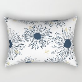 The Bees Knees - Blue Rectangular Pillow