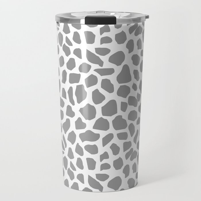 Animal print spots dot dots pattern minimal grey and white basic nursery art Travel Mug