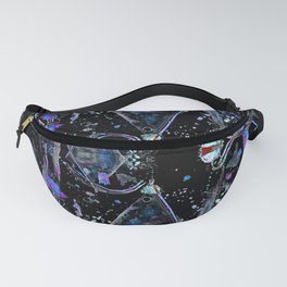 Blue Cosmic Triangle Fanny Pack