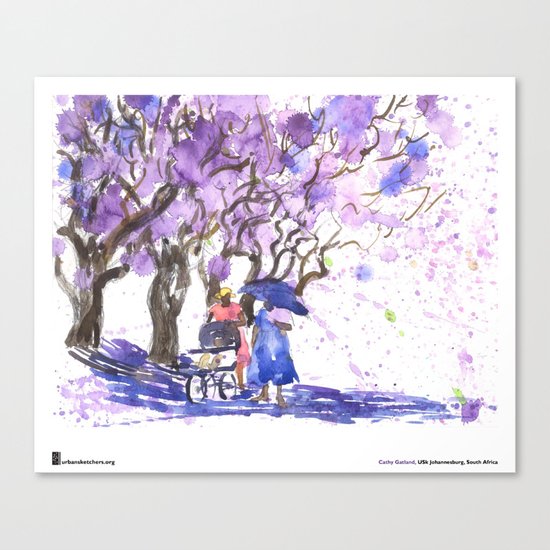 Cathy Gatland, "Jacaranda Shower" Canvas Print