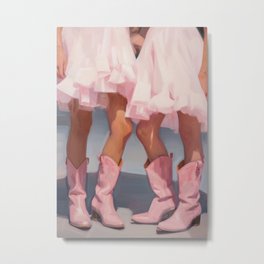 Cowgirl Couture | Twirling in Tulle & Boots Metal Print