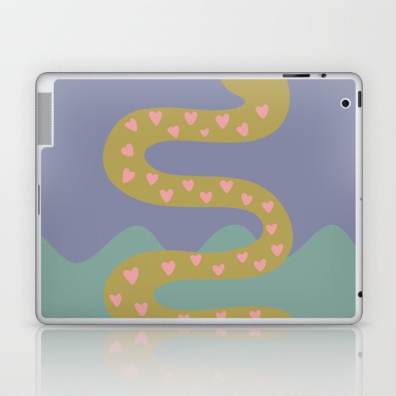 Snake in the Sea - blue green pink  Laptop & iPad Skin