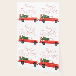 Red Truck Wallpaper For Any Decor Style Society6