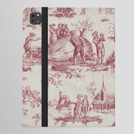 Antique 18th Century 'Paris Balloon Flight' French Tapestry iPad Folio Case