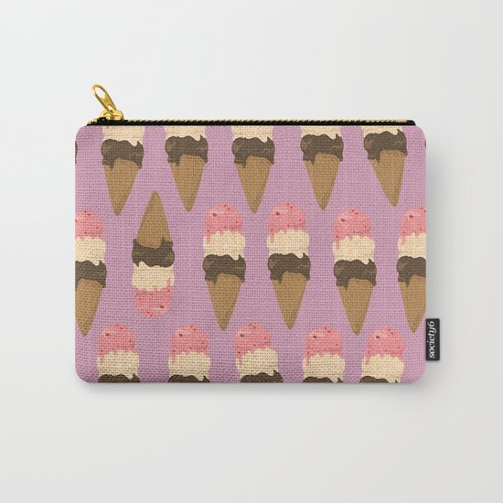 neapolitan ice cream pattern, millennial pink Carry-All Pouch