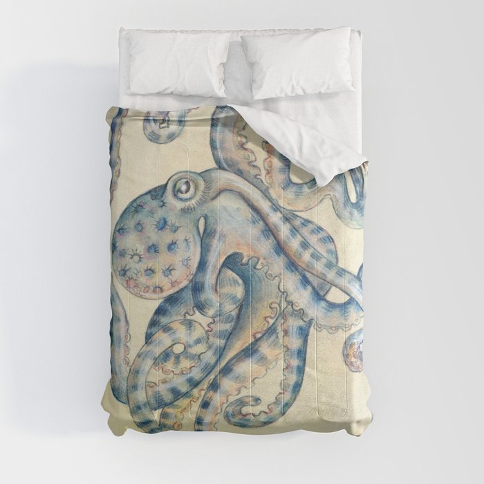 Blue Octopus Comforter