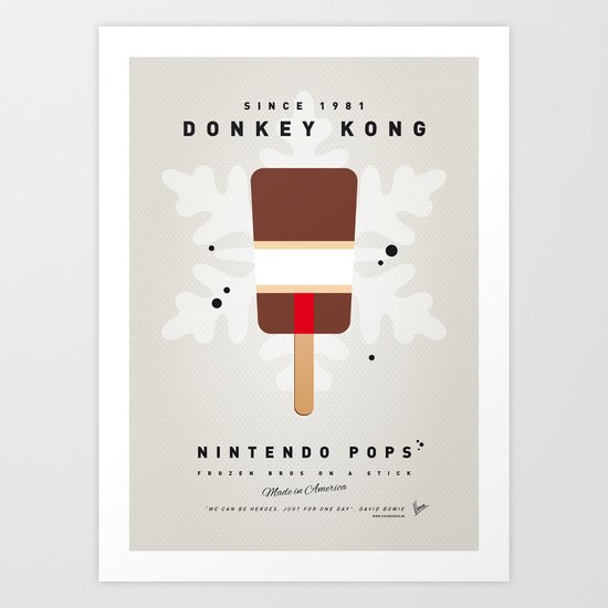 My NINTENDO ICE POP - Donkey Kong Art Print