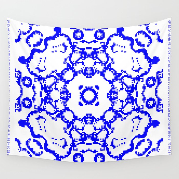Ca Fantasy Blue Series 3 Wall Tapestry By Cellulrautomataart
