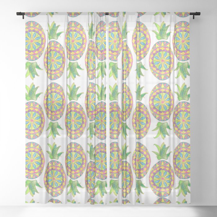 Pineapple Mandala Sheer Curtain