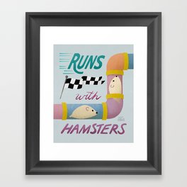 Runs with Hamsters Framed Art Print