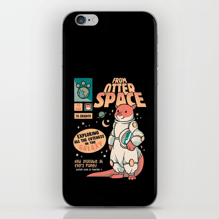Otter Space Astronaut Other Gravity Galaxy Comics by Tobe Fonseca iPhone Skin