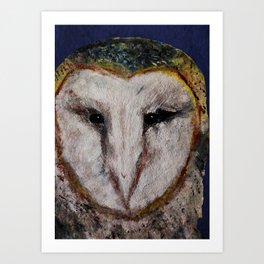 Barn Owl  Art Print | Painting, Children, Animal, Nature 