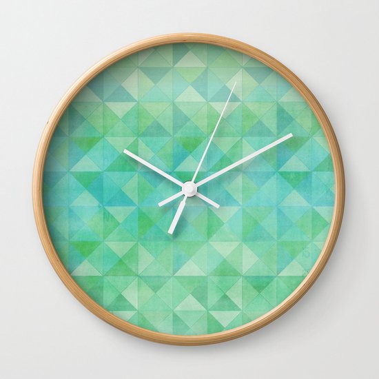Green/Blue : Pattern Wall Clock