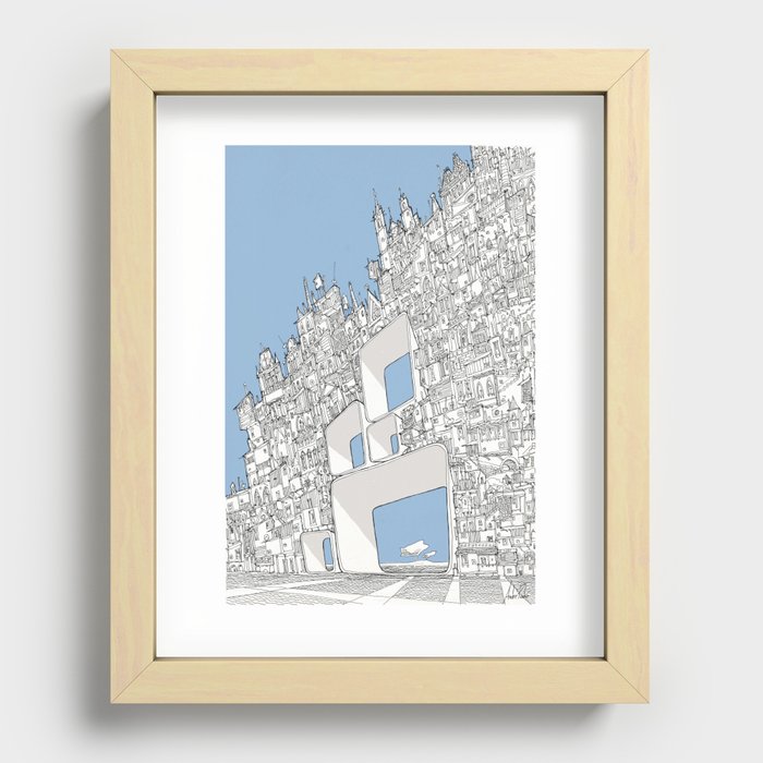 HOLLOW CITY Recessed Framed Print