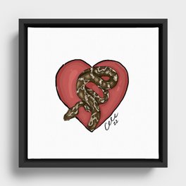 Snake Heart Framed Canvas