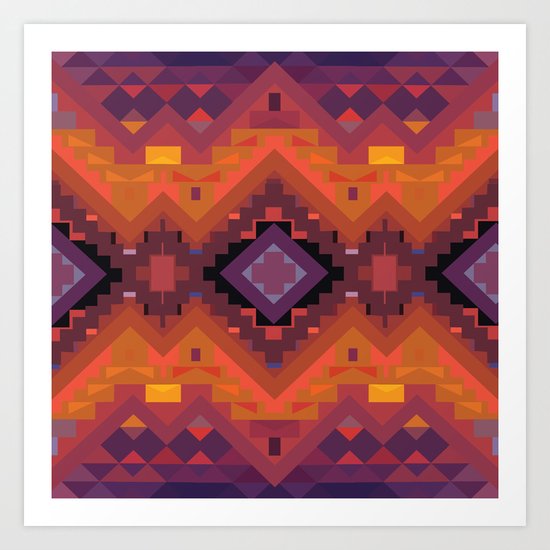 American Native Pattern No. 35 Art Print