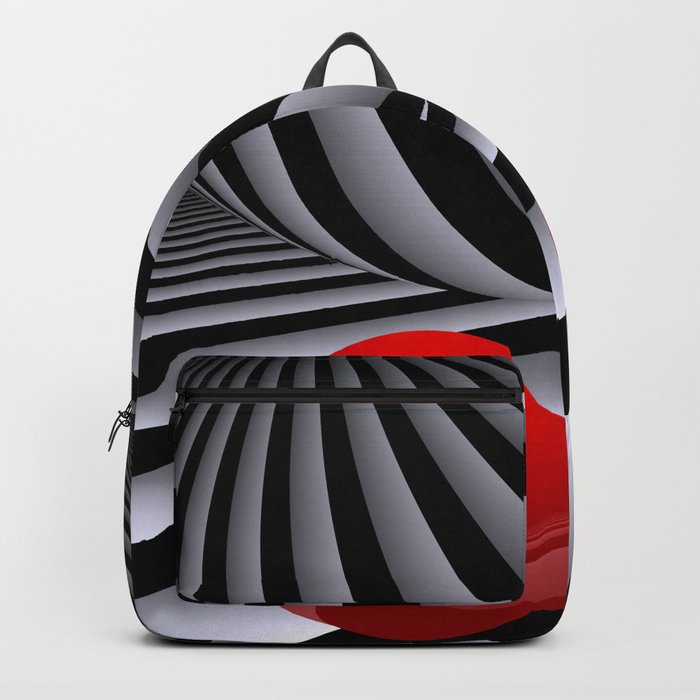 opart and red spheres -02- Backpack