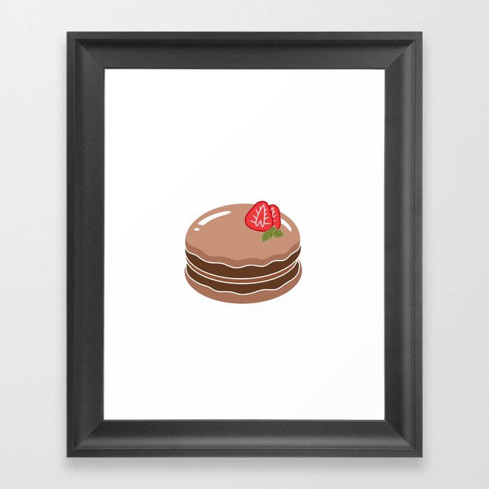 Chocolate Macaron Framed Art Print