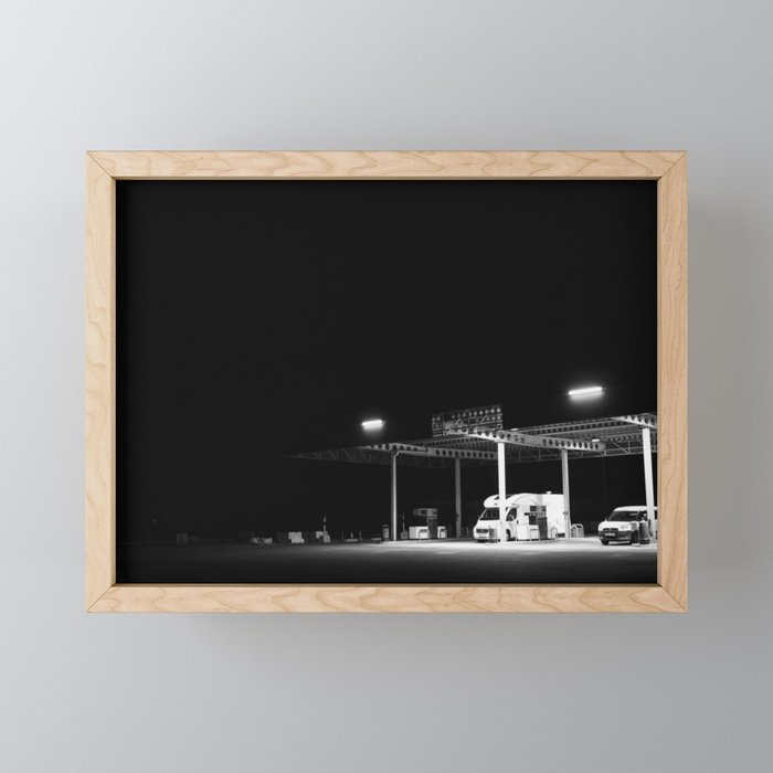 Fuel Station Framed Mini Art Print