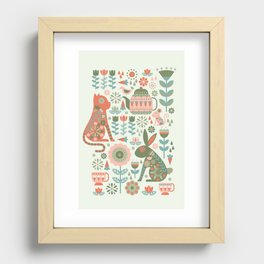 Mad Tea Party - Spring Garden Recessed Framed Print