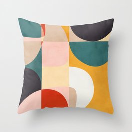 modern shapes 7 Throw Pillow