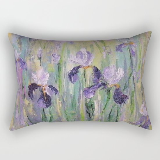 Gentle irises Rectangular Pillow