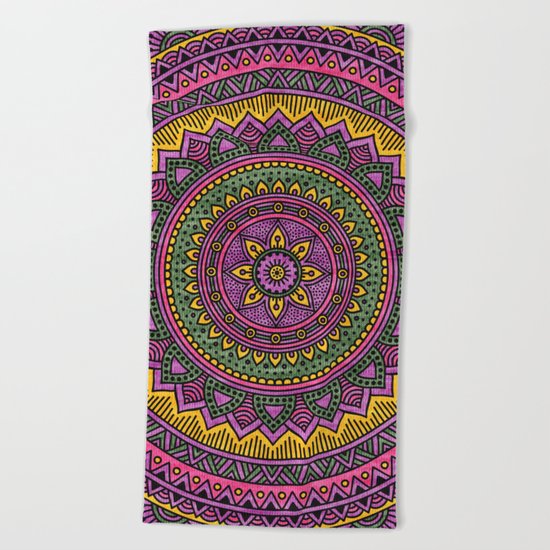 Hippie mandala 45 Beach Towel