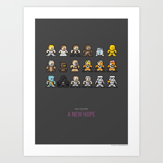 Mega Star Wars: Episode IV - A New Hope Art Print