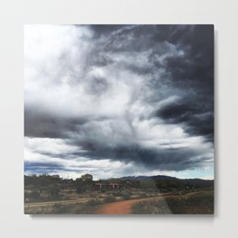 Santa Fe Sky Metal Print | Desert, Landscape, Newmexico, Photo, Southwest, Clouds, Storm, Nature, Vintage 
