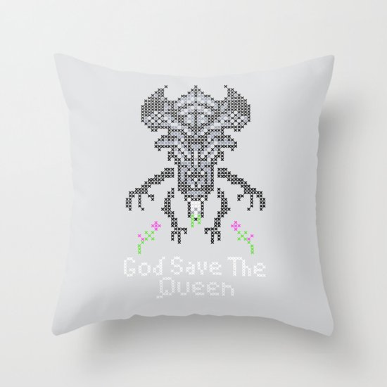 Xenobroidery Throw Pillow