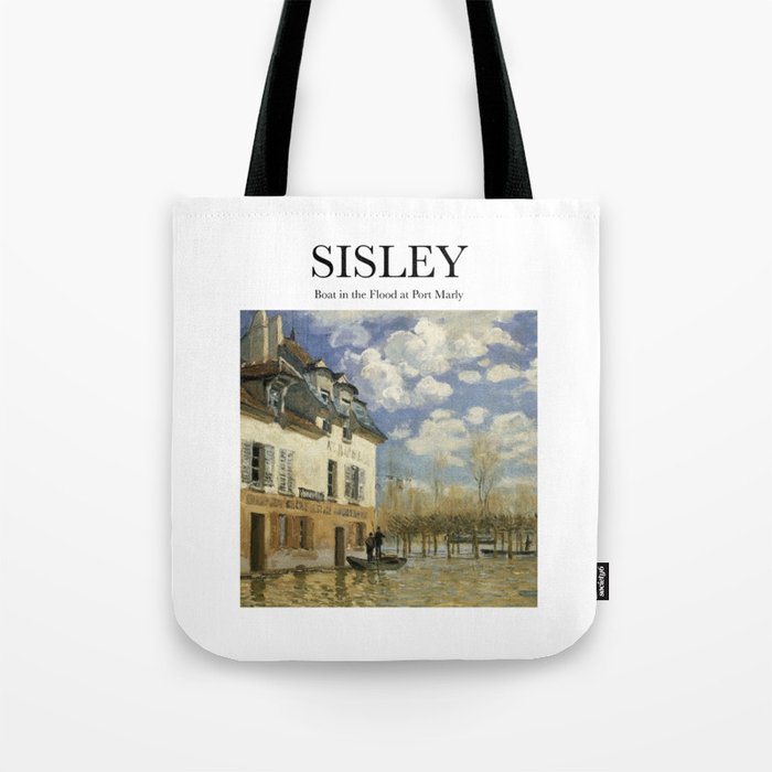 Sisley - Boat in the Flood at Port Marly Tote Bag by Artily