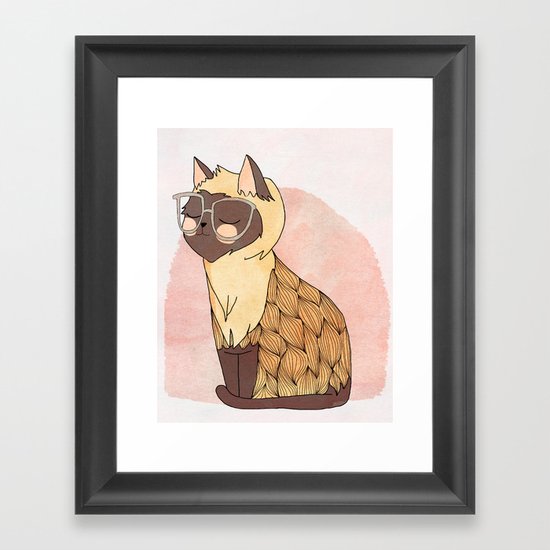 Hip Cat Framed Art Print