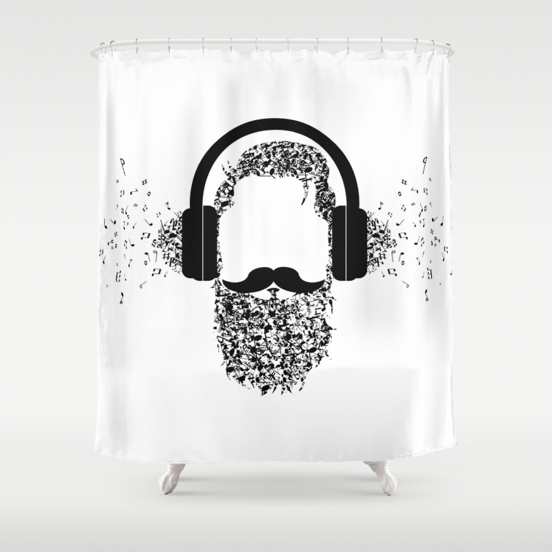 Beard The Music Shower Curtain By Eddiegomes Society6