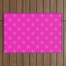 Pink stars pattern Outdoor Rug