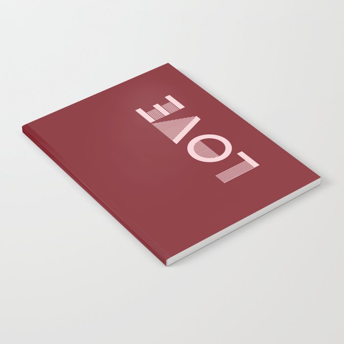 Love Red Dahlia solid color minimalist modern abstract illustration  Notebook