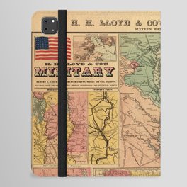 Vintage United States Civil War Military Strategic Maps iPad Folio Case