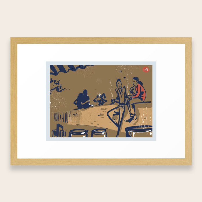 Tapri Indian Tea Stall Framed Art Print By Raghu Society6