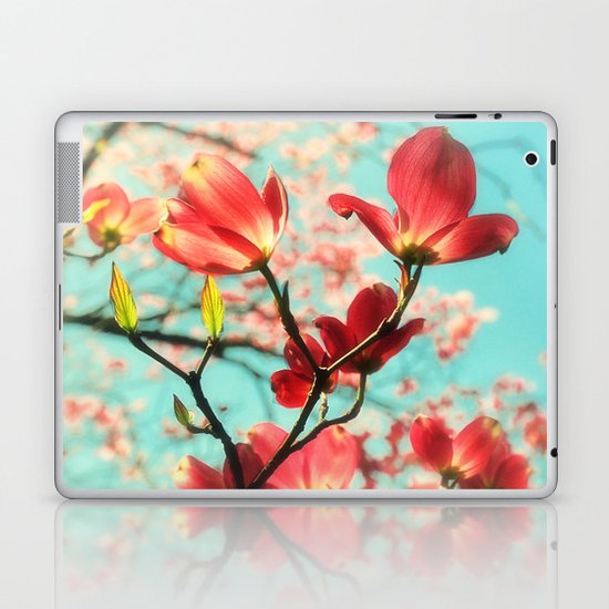 Spring dogwood blossoms Laptop & iPad Skin