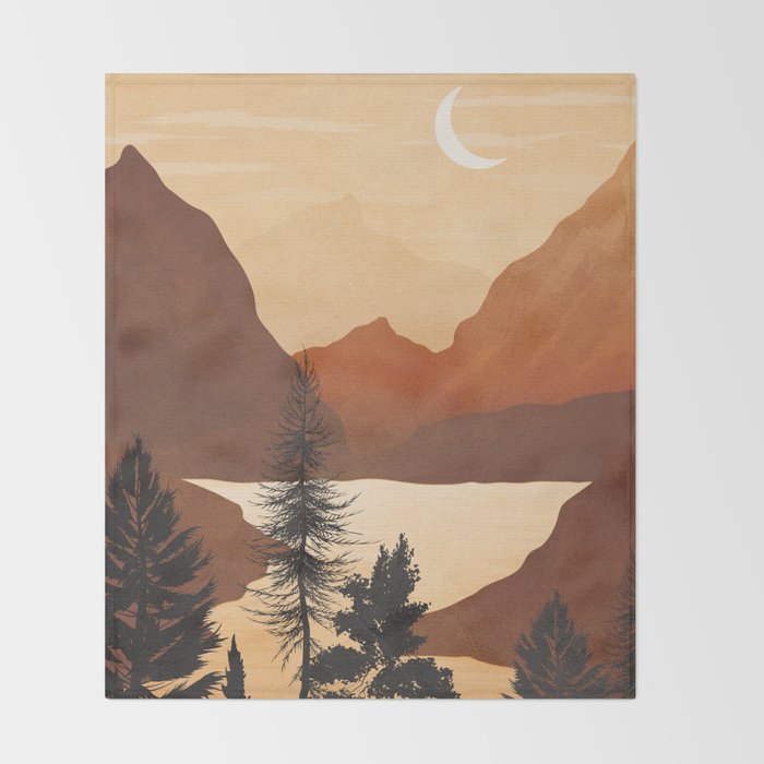 River Canyon Throw Blanket By City Art Society6