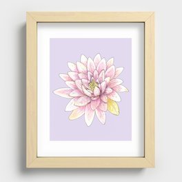 Pink Lotus Flower Recessed Framed Print