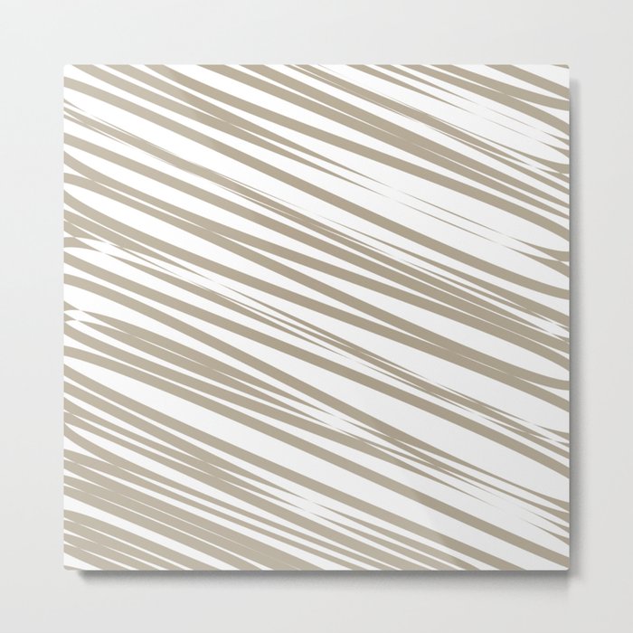Beige stripes background Metal Print