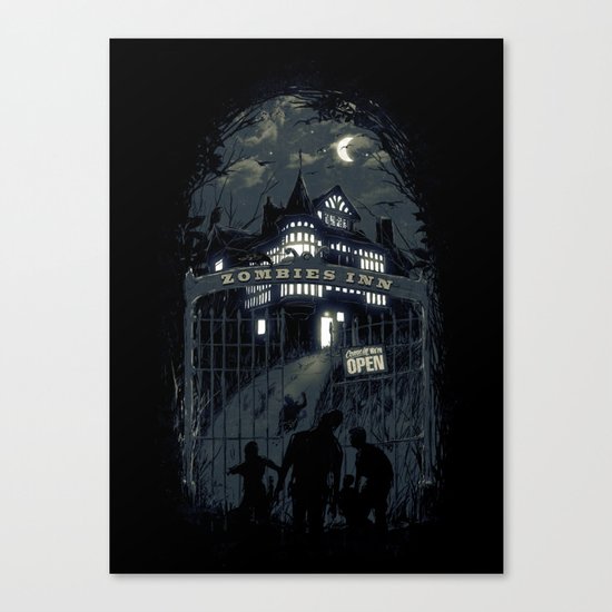Zombies Inn Canvas Print