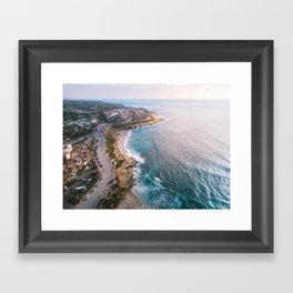 La Jolla, San Diego Aerial Photography Framed Art Print