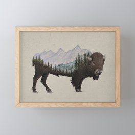 The Land of the Bison Framed Mini Art Print